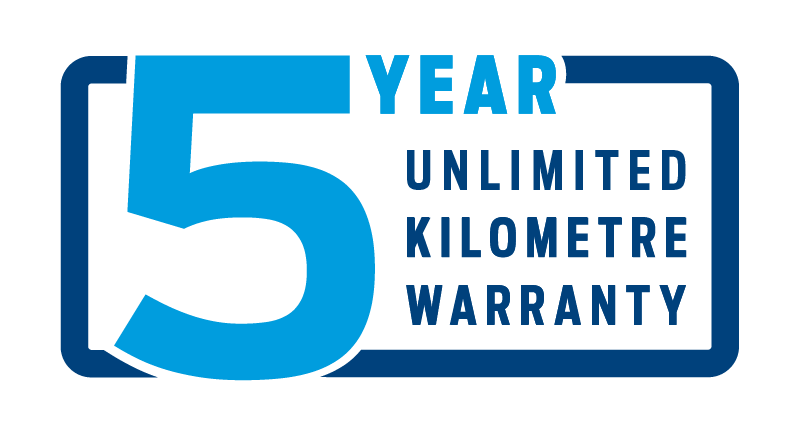  5 Year Unlimited Kilometre Warranty